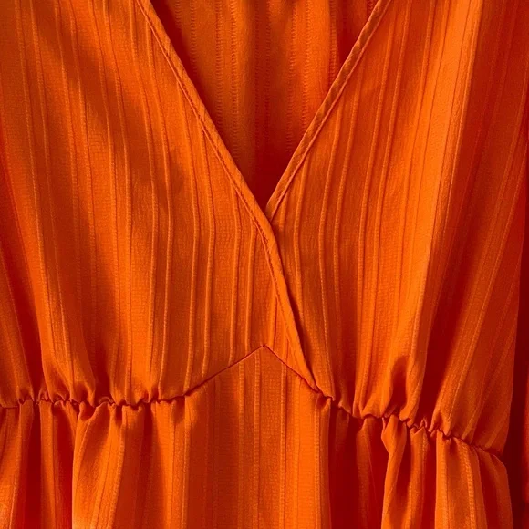 ❤️ SHEIN Curve Color Block Maxi Ruffle Dress - Picture 3 of 7